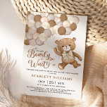 Neutral We Can Bearly Wait Teddy Bear Baby Shower Invitation<br><div class="desc">This adorable teddy bear themed invitation is sure to put a smile on your guests' faces! The soft brown, beige and ivory colour scheme makes this design perfect for a gender neutral baby shower. Personalize the invite with your details and if you want to further re-arrange the style and placement...</div>