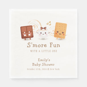 Neutral Whimsical S'more Fun Baby Shower  Napkin