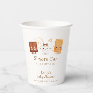 Neutral Whimsical S'more Fun Baby Shower  Paper Cups