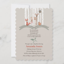 Neutral Whimsical Woodland Creatures Baby Shower