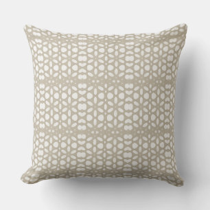 Neutral & White Modern Coastal Throw Pillow