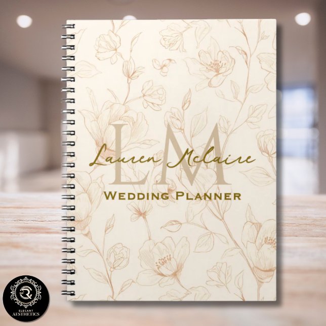 Neutral Wildflower Monogram Business Branding Notebook (Neutral Wildflower Monogram Business Branding Notebook)