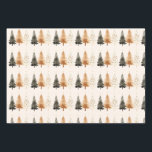 Neutral Winter Forest Christmas Tree  Wrapping Paper Sheet<br><div class="desc">Neutral watercolor Christmas trees make these winter Forest wrapping paper sheets perfect for the holidays.</div>