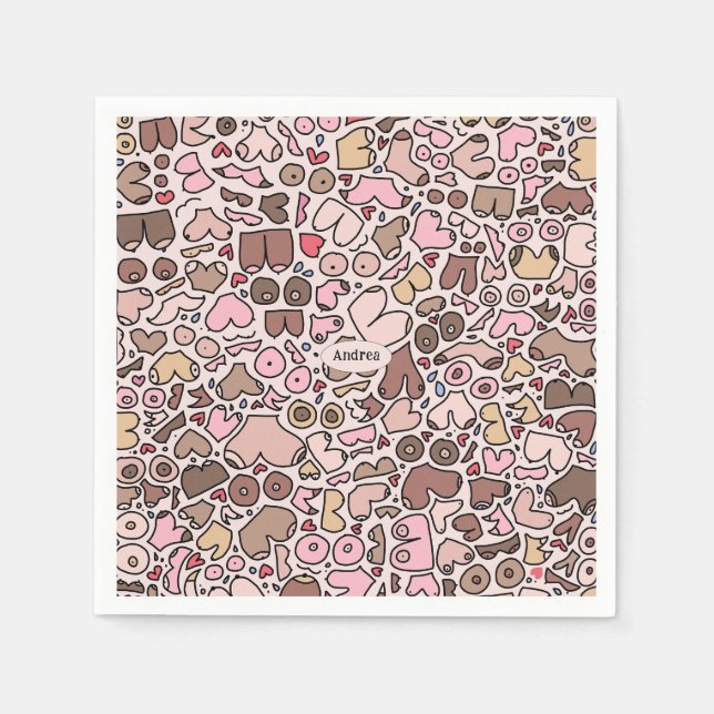 neutral woman breast patten napkin (Front)