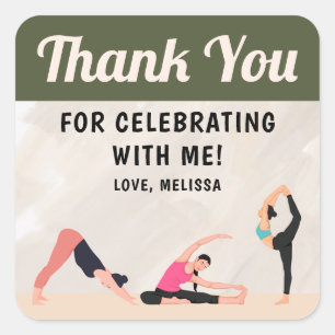 Neutral Yoga Studio Thank You Sticker 