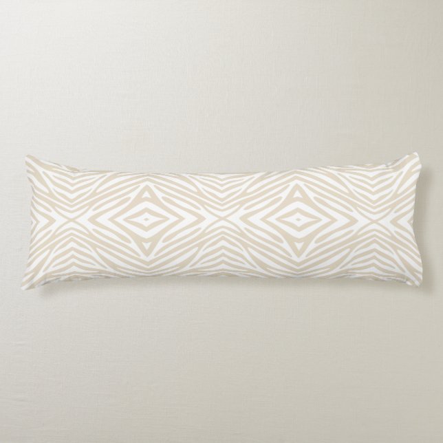 Neutral Zebra Body Pillow (Front)