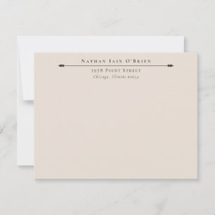 Neutrals Elegant Personalized With Name Address Card