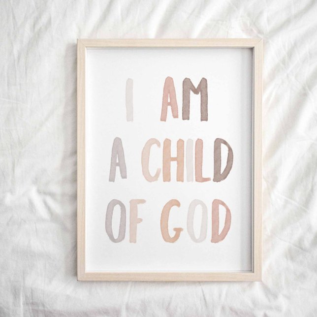 Neutre Je suis un enfant de Dieu poster (Créateur téléchargé)