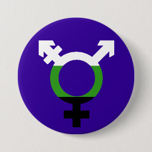Neutrois Flag Trans Symbol 3 Inch Round Button