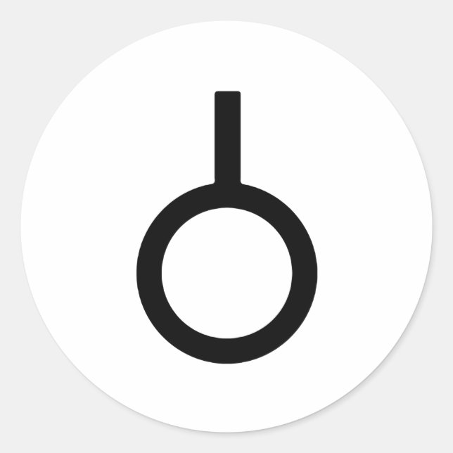 Neutrois Gender Symbol Classic Round Sticker (Front)
