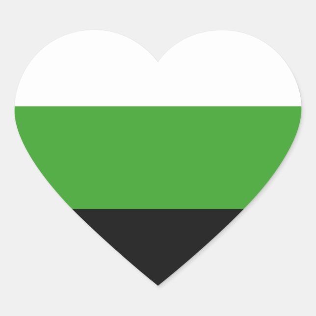 Neutrois Pride Flag Heart Sticker (Front)