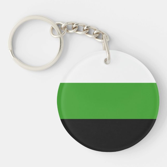 Neutrois Pride Flag Keychain (Front)