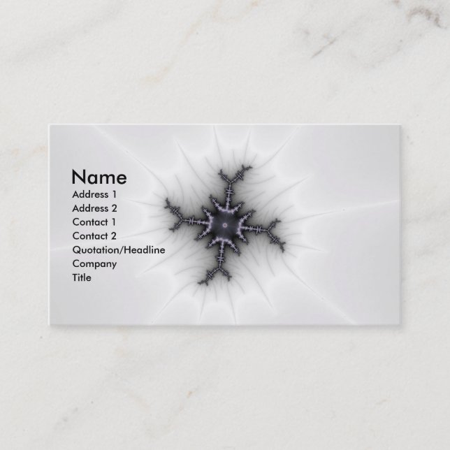 Neutron Star - Fractal Art Business Card (Front)