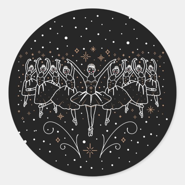 NEUVIÈME JOUR DE NOËL / Autocollants de Noël (Devant)