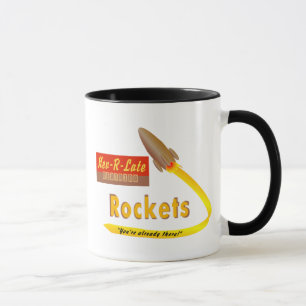 Nev-R-Late Neutrino Rockets - retro mug