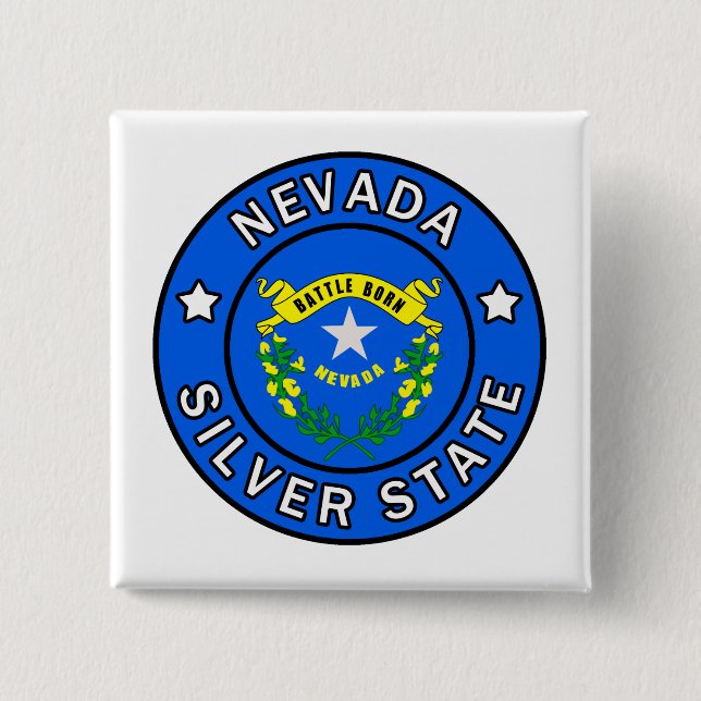 Nevada 2 Inch Square Button (Front)