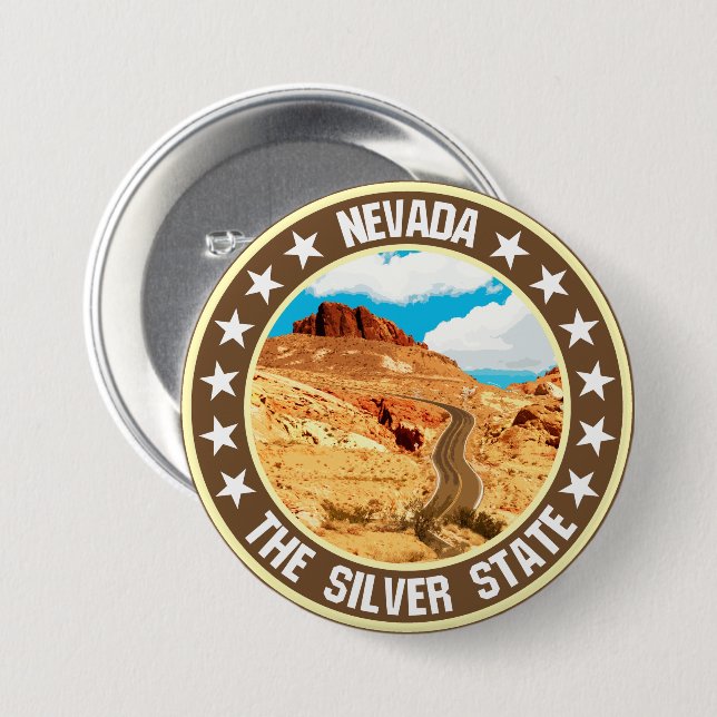 Nevada                                             3 inch round button (Front & Back)