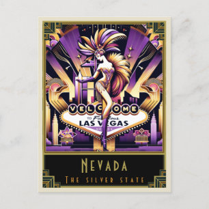Nevada   Art Deco Postcard