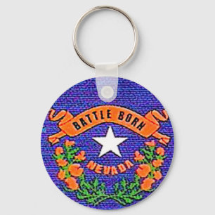 Nevada Battle Born Keychain