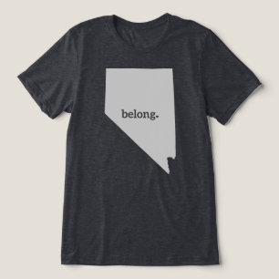 Nevada Belong State Map T-Shirt Tri-Blend Shirt