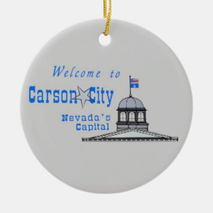 NEVADA Carson City Ceramic Ornament