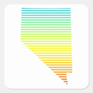 nevada chill fade square sticker