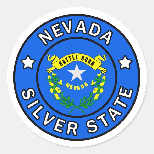 Nevada Classic Round Sticker (Front)