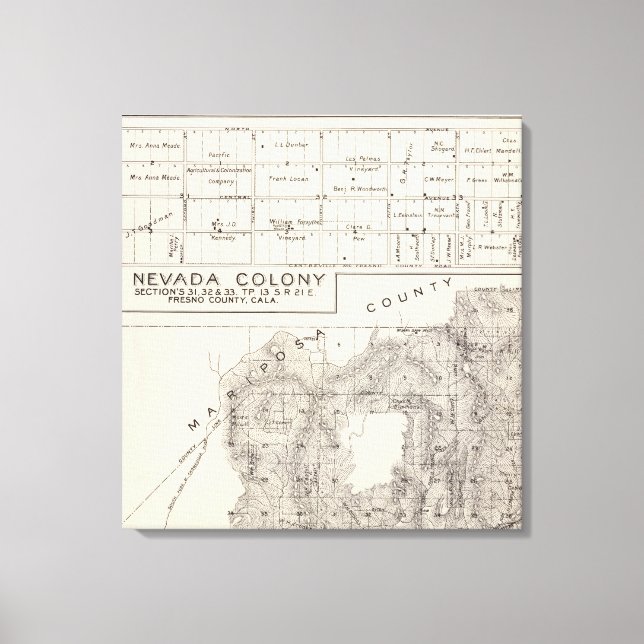 Nevada Colony Canvas Print (Front)