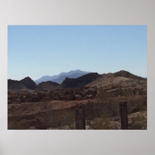 Nevada Desert Mountains Poster