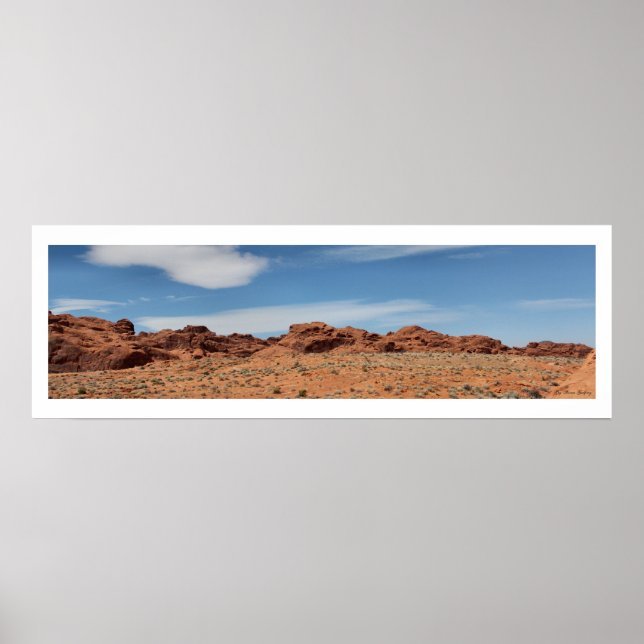 Nevada Desert Skyline Panoramic Poster (Front)