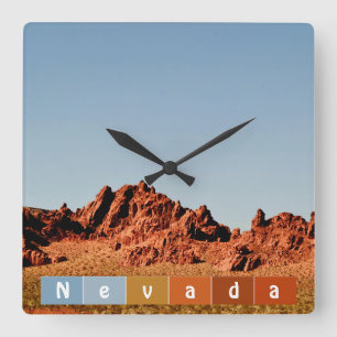 Nevada Desert  Square Wall Clock