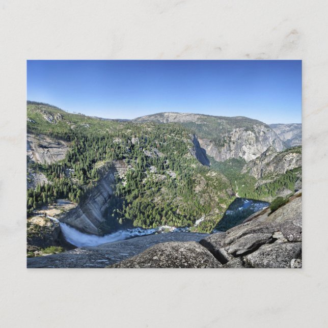 Nevada Fall from Liberty Cap - Yosemite Postcard (Front)