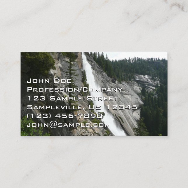 Nevada Falls at Yosemite National Park Business Card (Front)