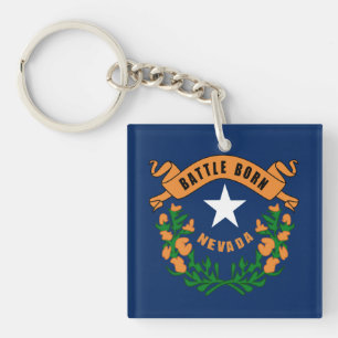 Nevada flag keychain