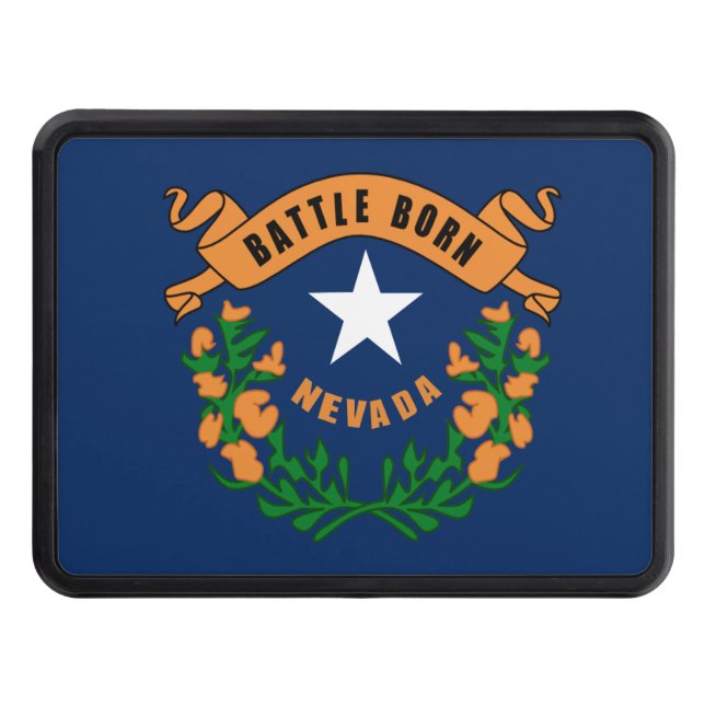 Nevada flag trailer hitch cover (Front)
