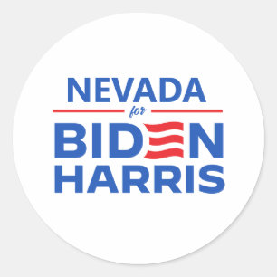 Nevada for Biden Harris Classic Round Sticker