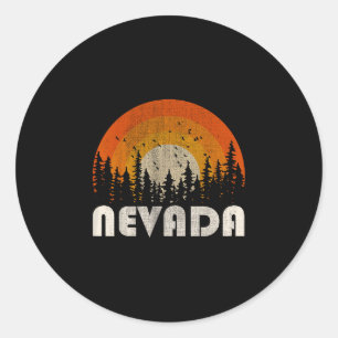 Nevada - funny nature vintage hiking 60s 70s 80s classic round sticker