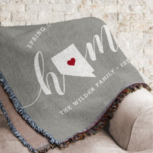 Nevada Home State Personalized Throw Blanket