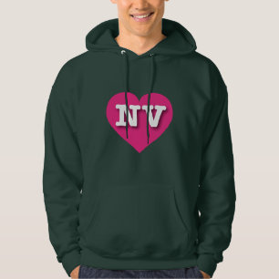 Nevada Hot Pink Heart - I love NV Hoodie