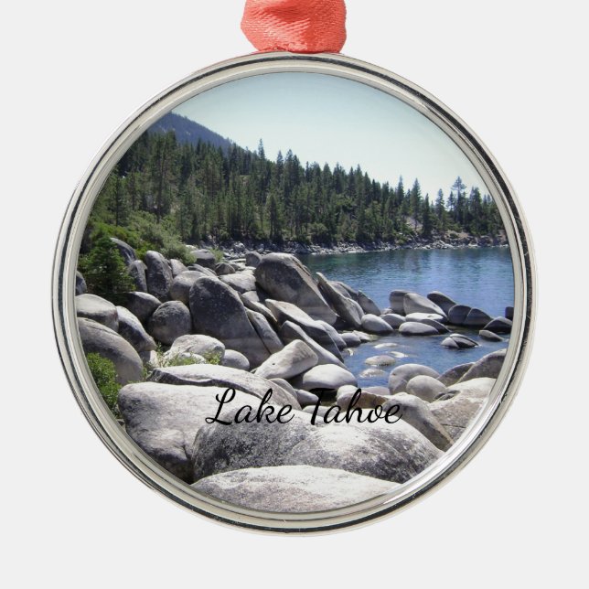 Nevada - Lake Tahoe Landscape Photo Metal Ornament (Front)