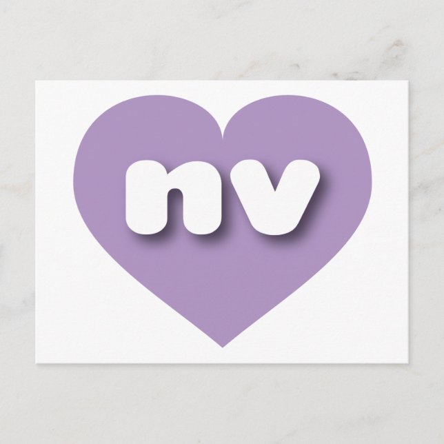 Nevada lavender heart - I love nv Postcard (Front)
