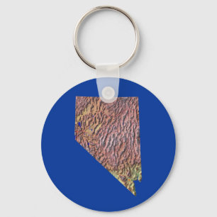 Nevada Map Keychain