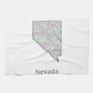 Nevada map kitchen towel