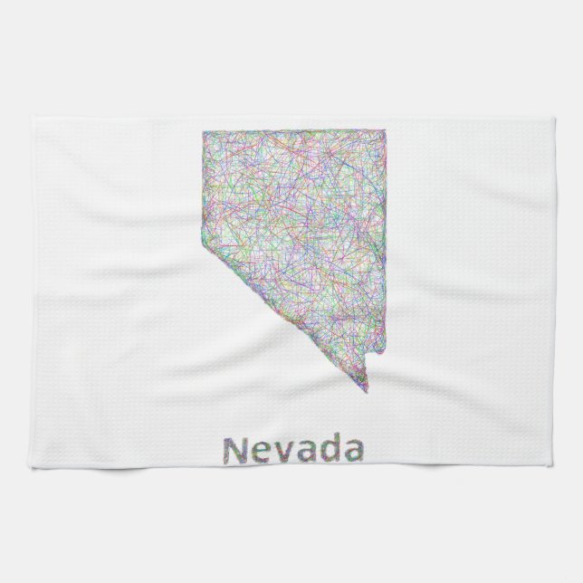 Nevada map kitchen towel (Horizontal)