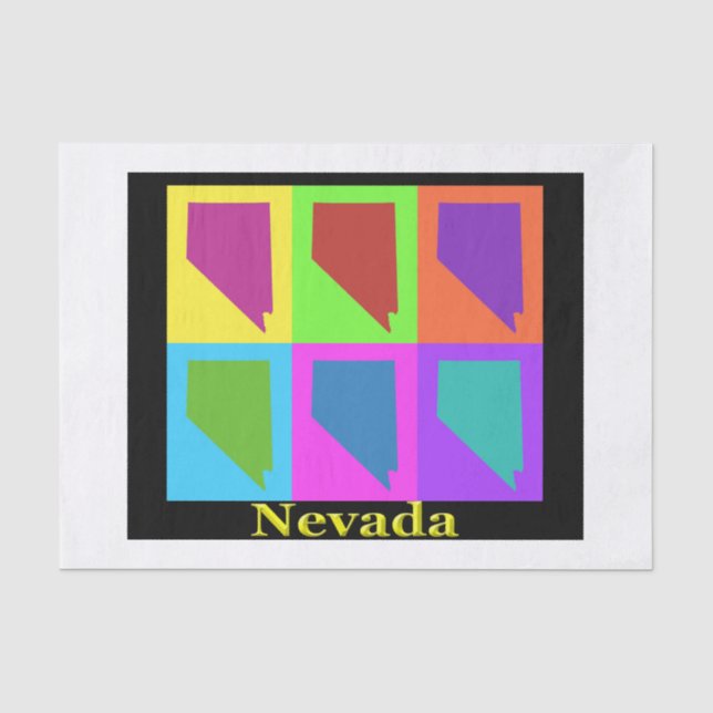 Nevada Map Tissue Paper (Front)