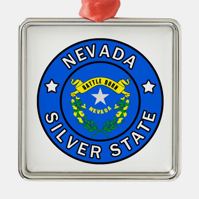 Nevada Metal Ornament (Front)