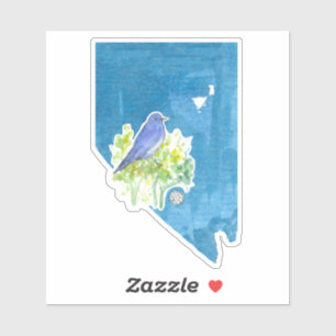 Nevada Mountain Bluebird State Shape Symbols 