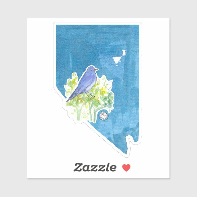 Nevada Mountain Bluebird State Shape Symbols  (Sheet)