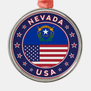 Nevada, Nevada phone case, Nevada sticker, Metal Ornament