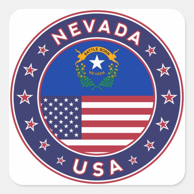 Nevada, Nevada phone case, Nevada sticker, Square Sticker (Front)